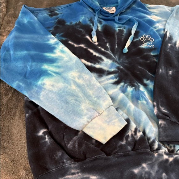 VINTAGE (PAWS) COLORTONE TIE DYE HOODIE like new! - Picture 9 of 14